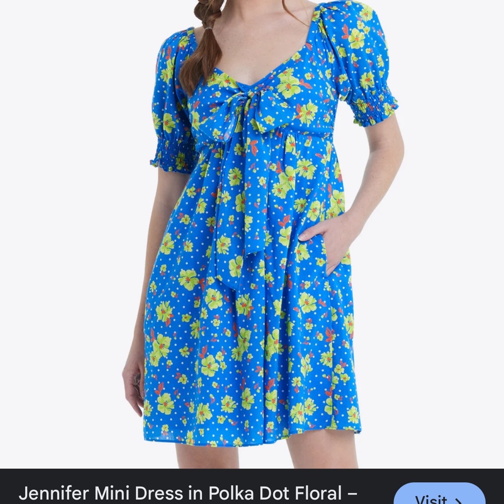 Draper James Blue Floral Mini Dress